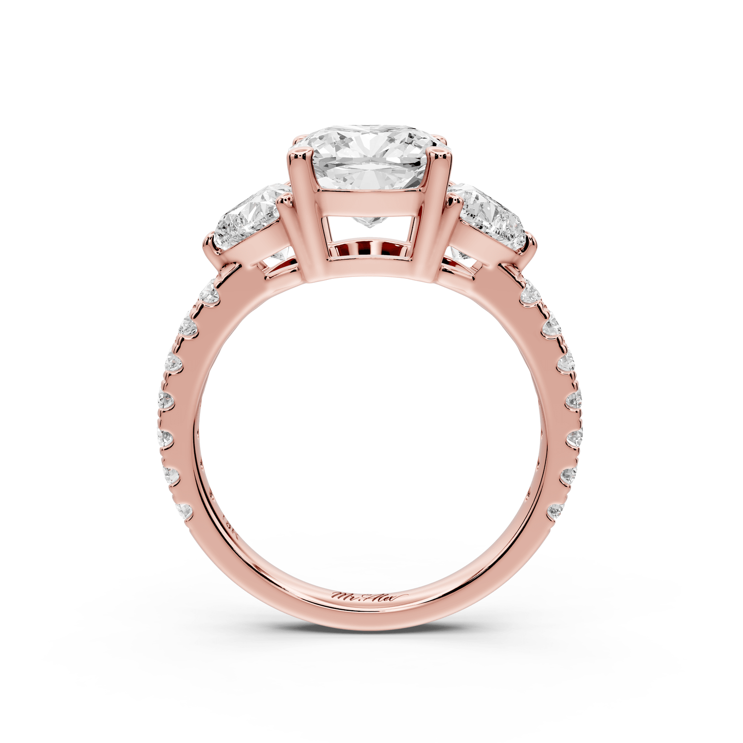 Lily - 2ct Engagement Ring 14k rose gold - Mr. Alex Jewelry