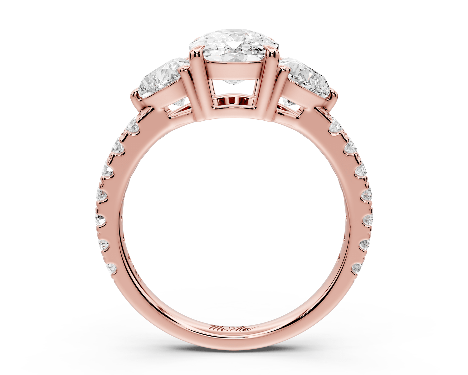 Lily - 2ct Engagement Ring 14k rose gold - Mr. Alex Jewelry