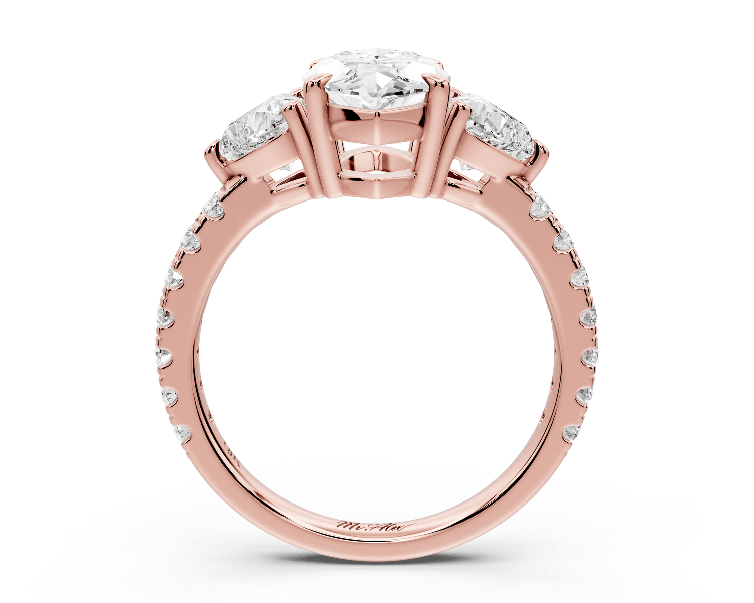 Lily - 2ct Engagement Ring 14k rose gold - Mr. Alex Jewelry