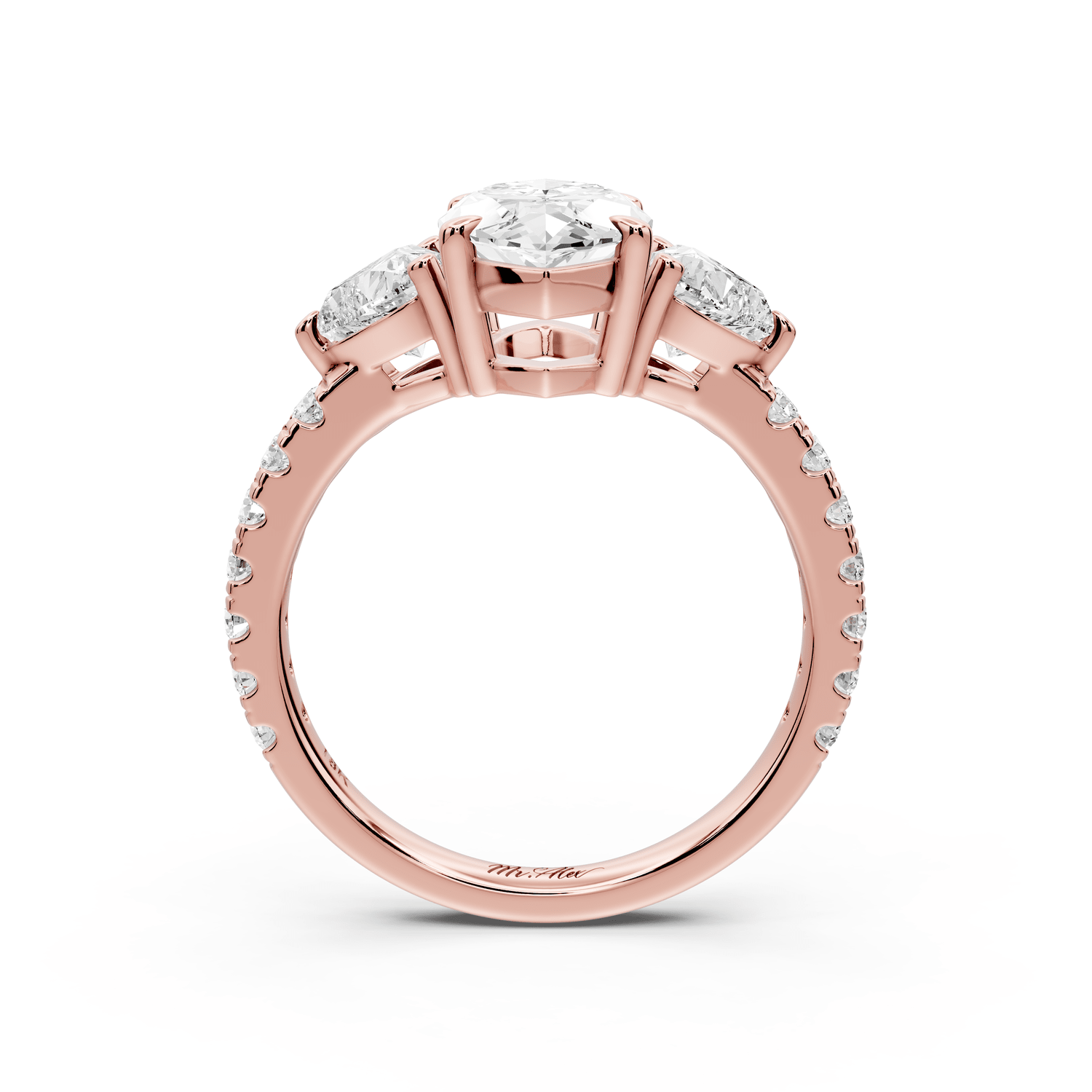 Lily - 2ct Engagement Ring 14k rose gold - Mr. Alex Jewelry