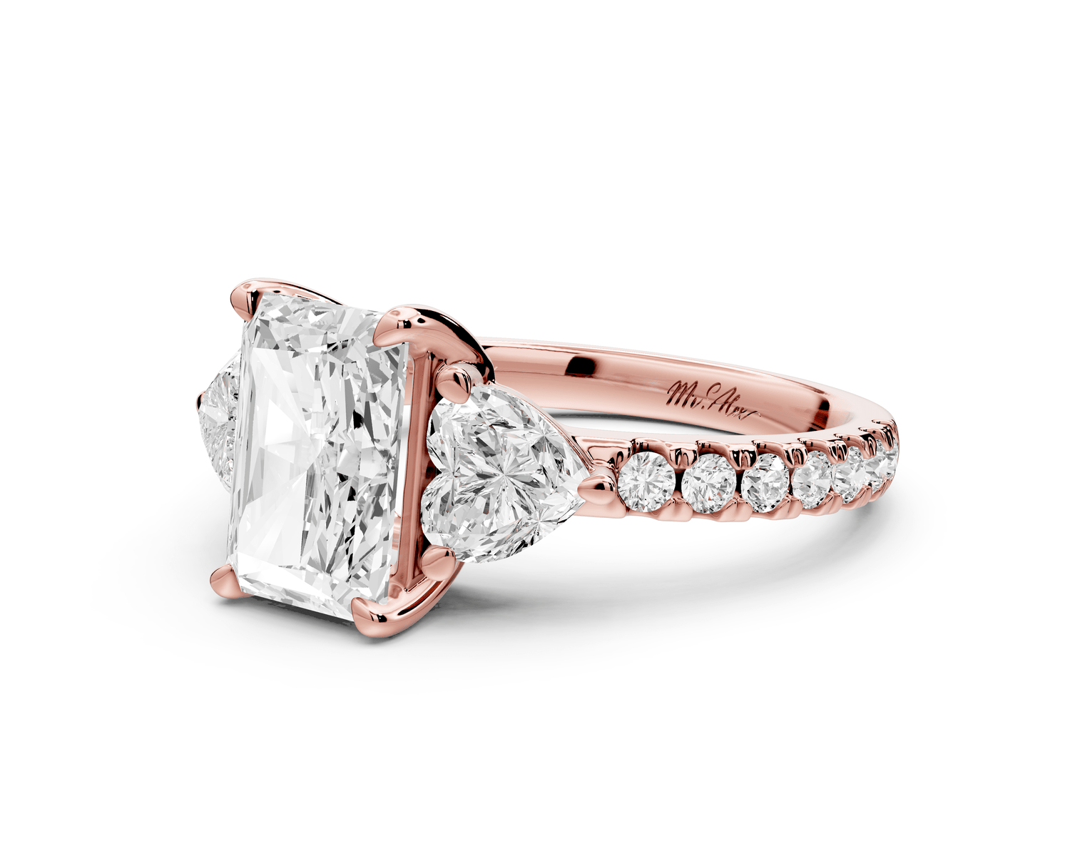 Lily - 2ct Engagement Ring 14k rose gold - Mr. Alex Jewelry