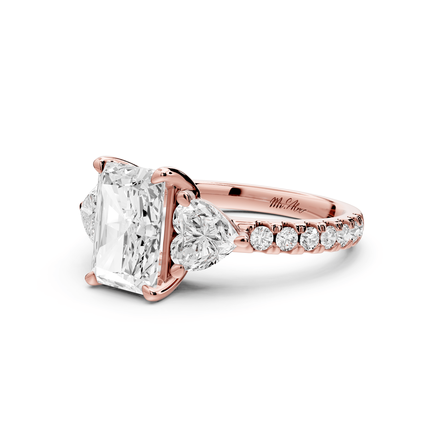 Lily - 2ct Engagement Ring 14k rose gold - Mr. Alex Jewelry