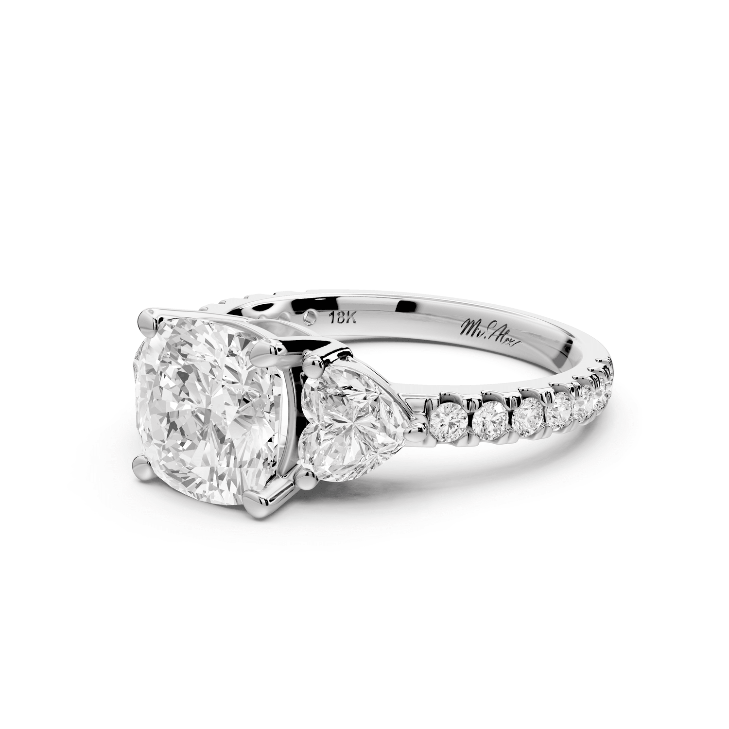 Lily - 2ct Engagement Ring 14k white gold - Mr. Alex Jewelry