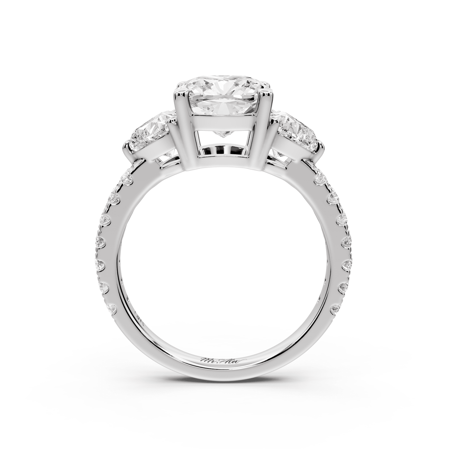 Lily - 2ct Engagement Ring 14k white gold - Mr. Alex Jewelry
