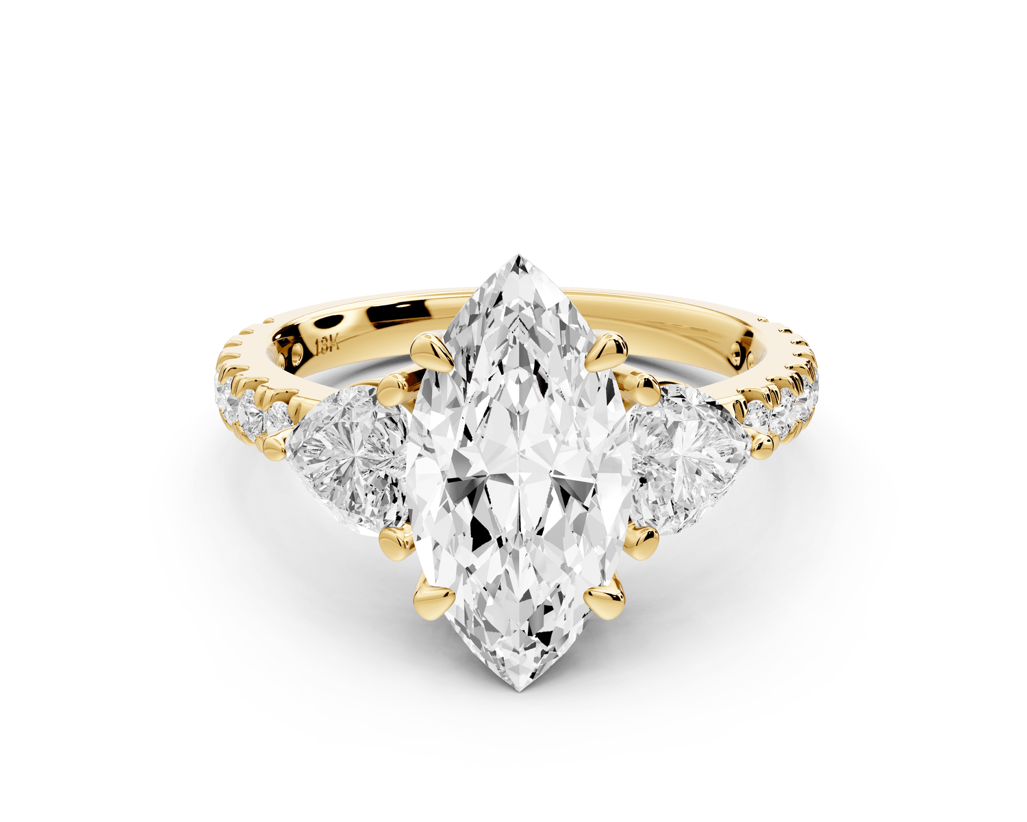 Lily - 2ct Engagement Ring 14k yellow gold - Mr. Alex Jewelry
