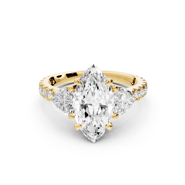 Lily - 2ct Engagement Ring 14k yellow gold - Mr. Alex Jewelry