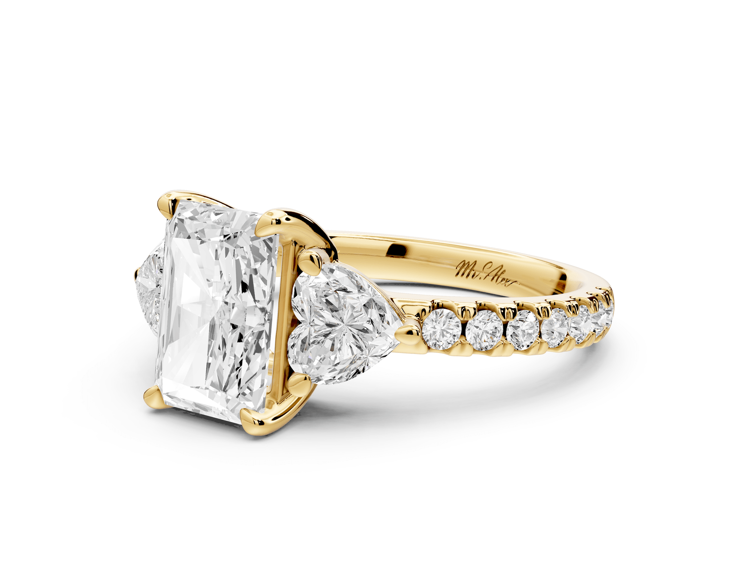 Lily - 2ct Engagement Ring 14k yellow gold - Mr. Alex Jewelry