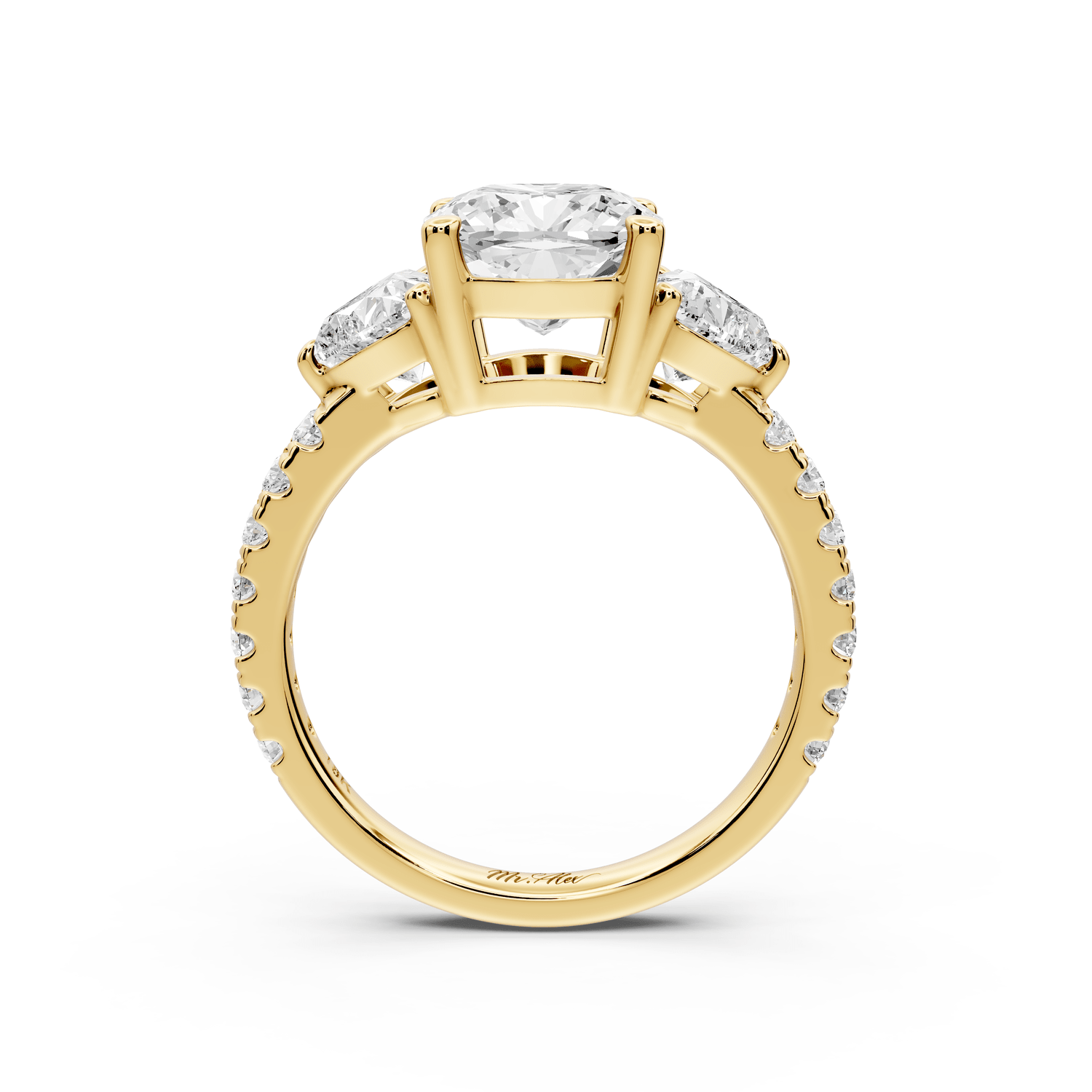 Lily - 2ct Engagement Ring 14k yellow gold - Mr. Alex Jewelry