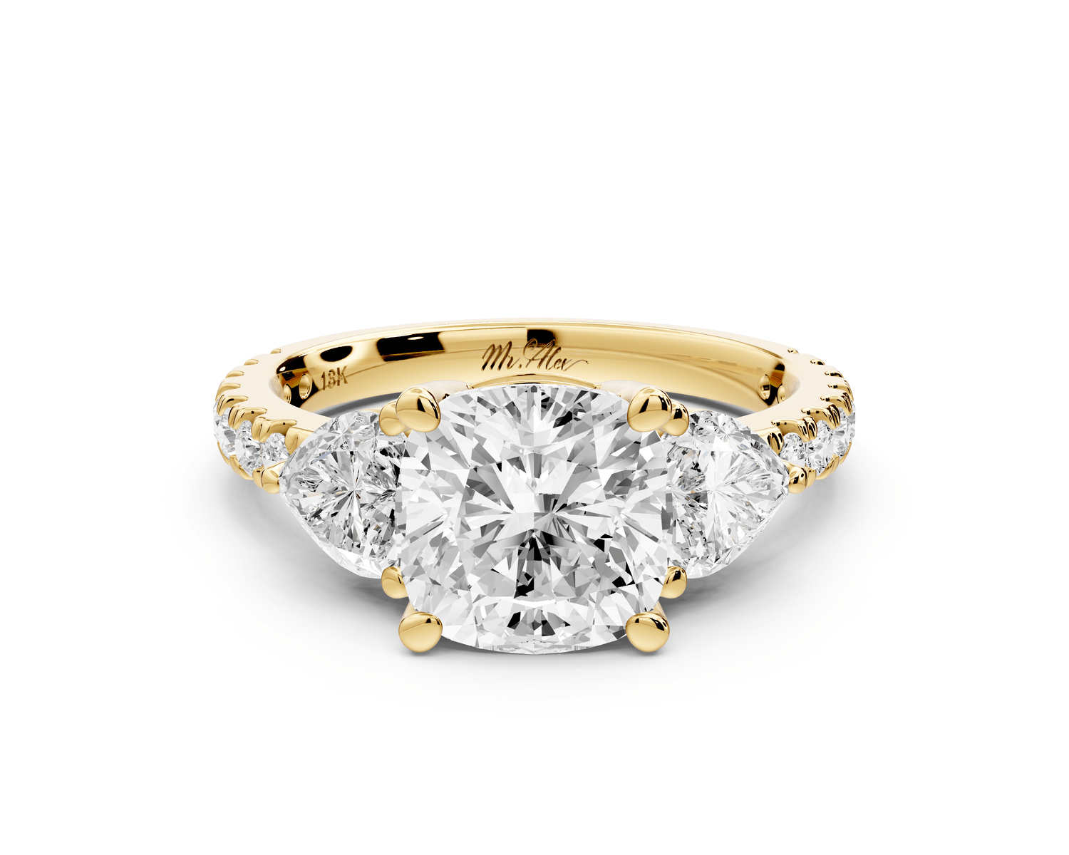 Lily - 2ct Engagement Ring 14k yellow gold - Mr. Alex Jewelry