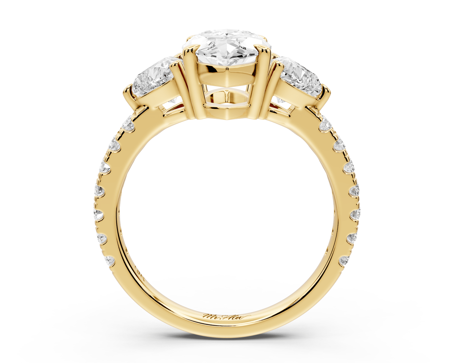 Lily - 2ct Engagement Ring 14k yellow gold - Mr. Alex Jewelry