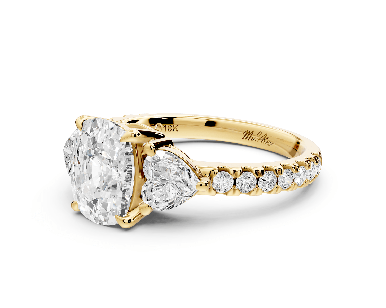 Lily - 2ct Engagement Ring 14k yellow gold - Mr. Alex Jewelry