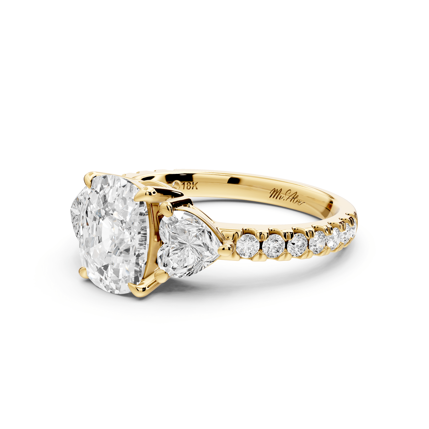 Lily - 2ct Engagement Ring 14k yellow gold - Mr. Alex Jewelry