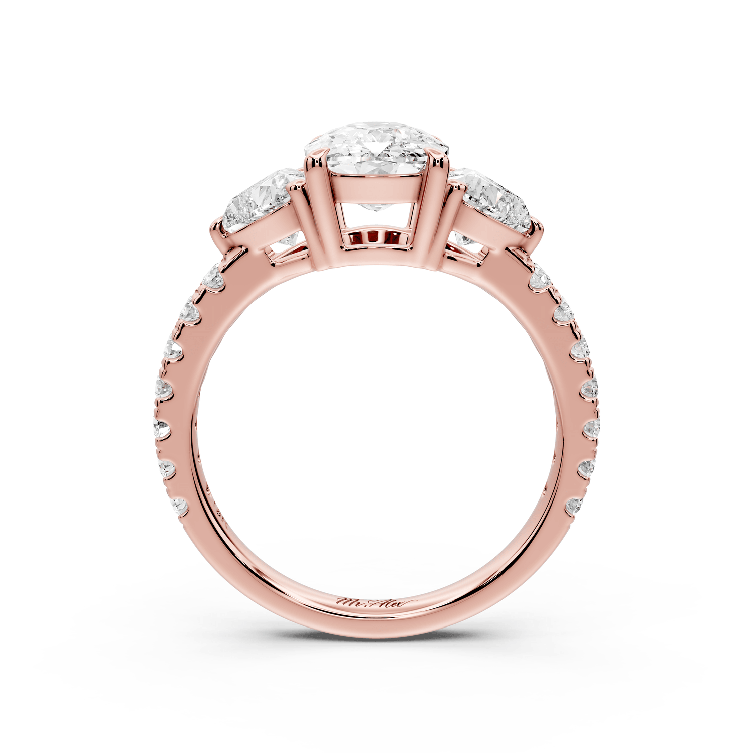 Lily - 2ct Engagement Ring 18k rose gold - Mr. Alex Jewelry