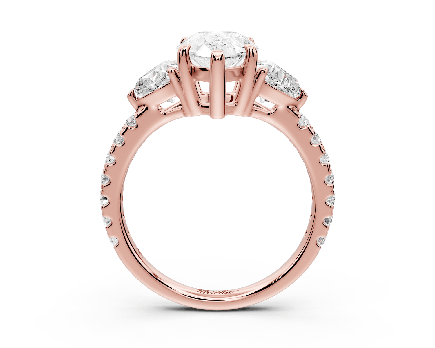 Lily - 2ct Engagement Ring 18k rose gold - Mr. Alex Jewelry