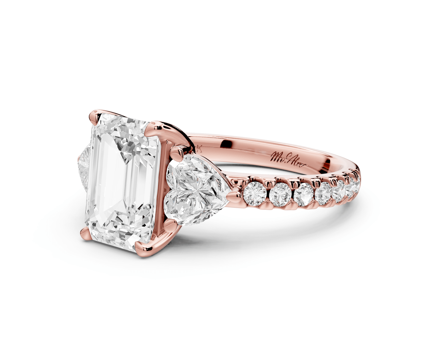 Lily - 2ct Engagement Ring 18k rose gold - Mr. Alex Jewelry