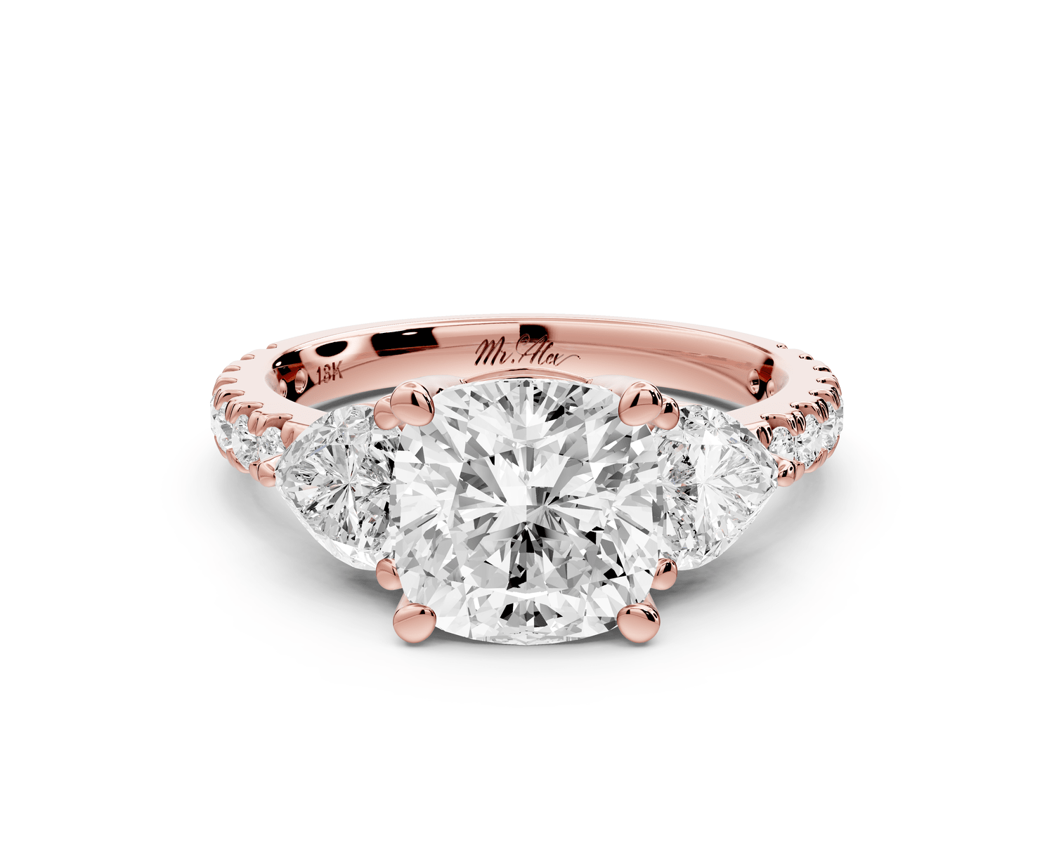 Lily - 2ct Engagement Ring 18k rose gold - Mr. Alex Jewelry