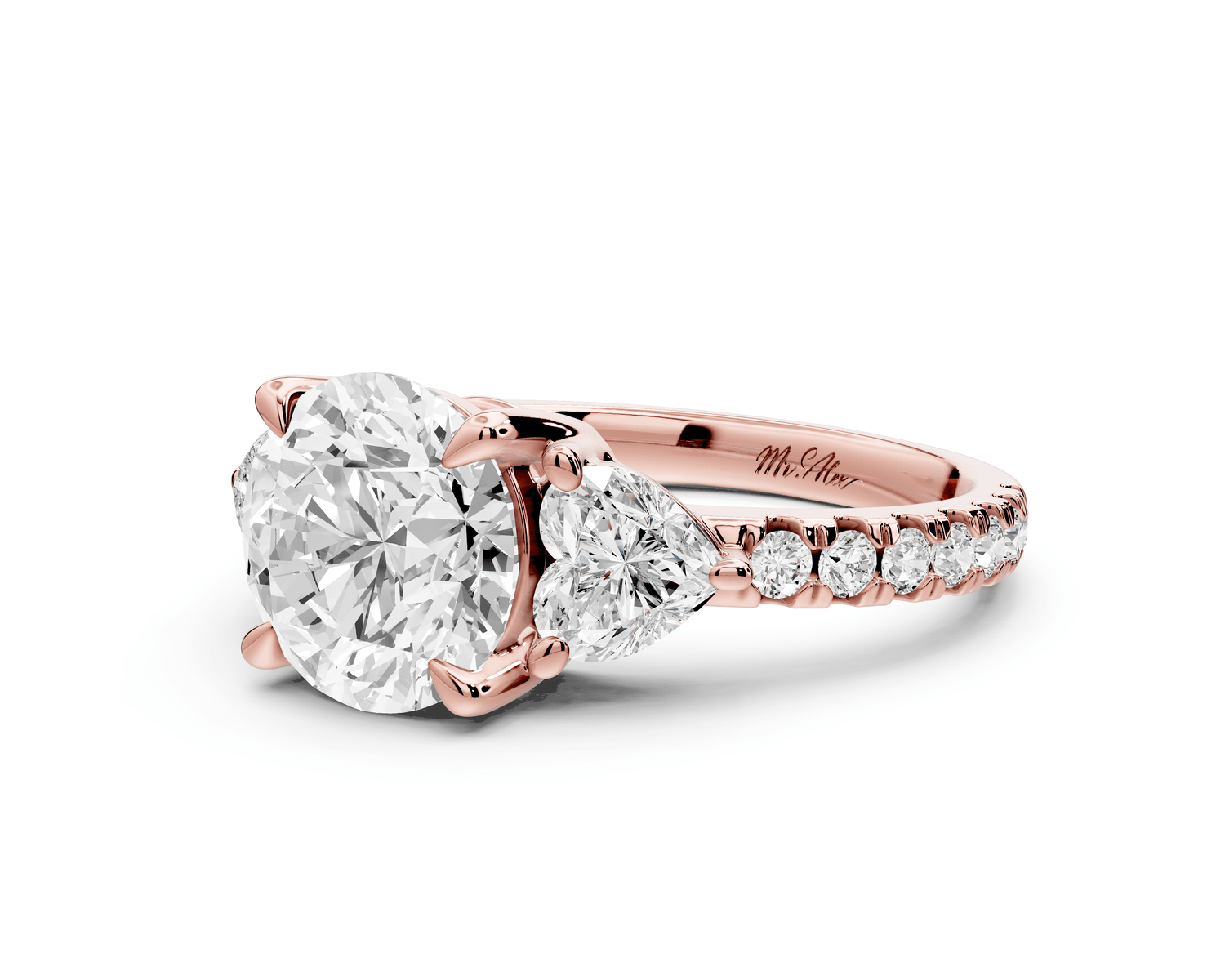 Lily - 2ct Engagement Ring 18k rose gold - Mr. Alex Jewelry