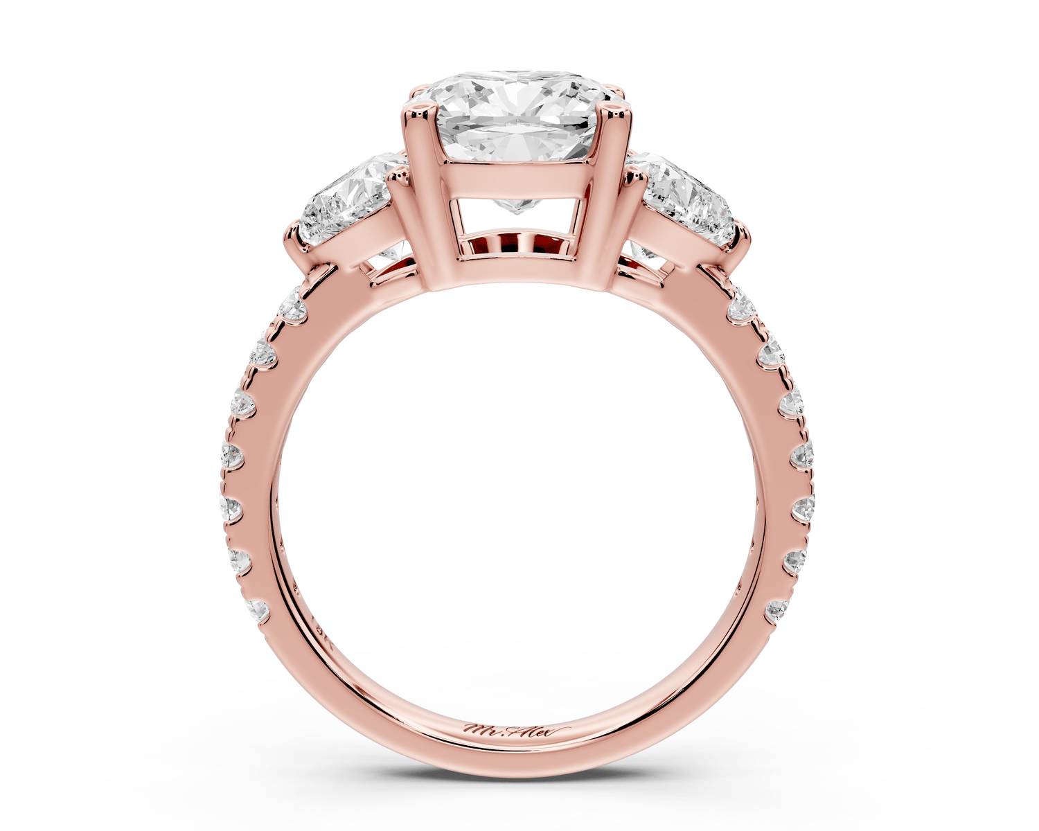 Lily - 2ct Engagement Ring 18k rose gold - Mr. Alex Jewelry