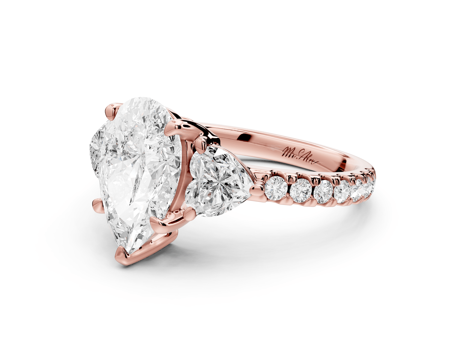 Lily - 2ct Engagement Ring 18k rose gold - Mr. Alex Jewelry