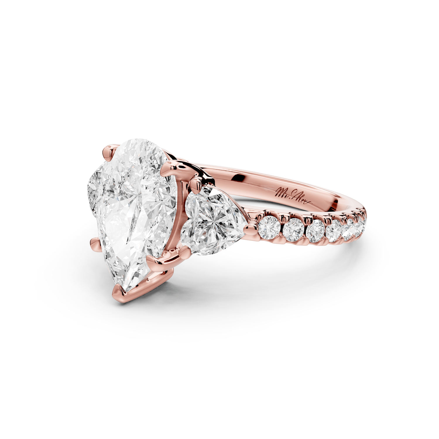 Lily - 2ct Engagement Ring 18k rose gold - Mr. Alex Jewelry