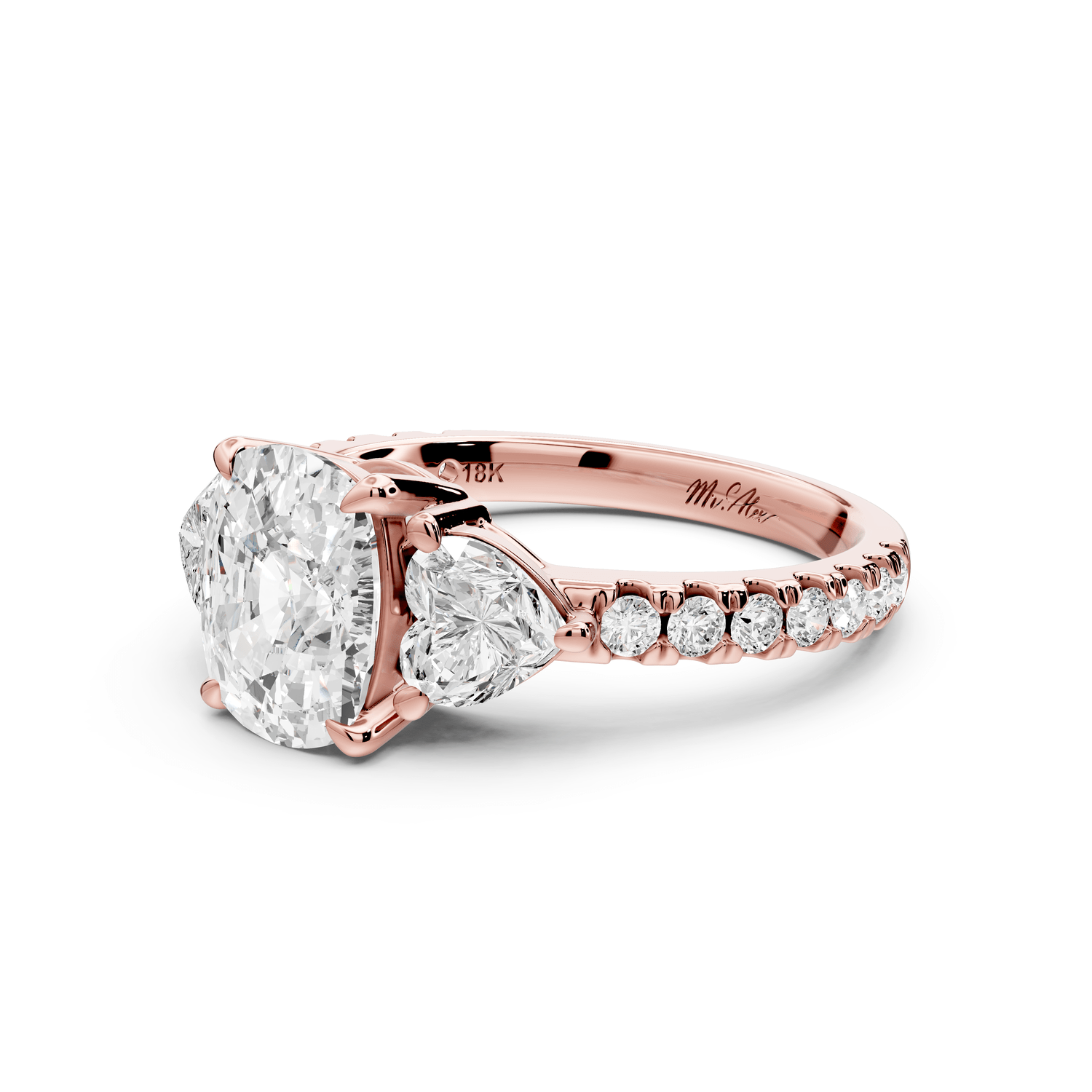 Lily - 2ct Engagement Ring 18k rose gold - Mr. Alex Jewelry