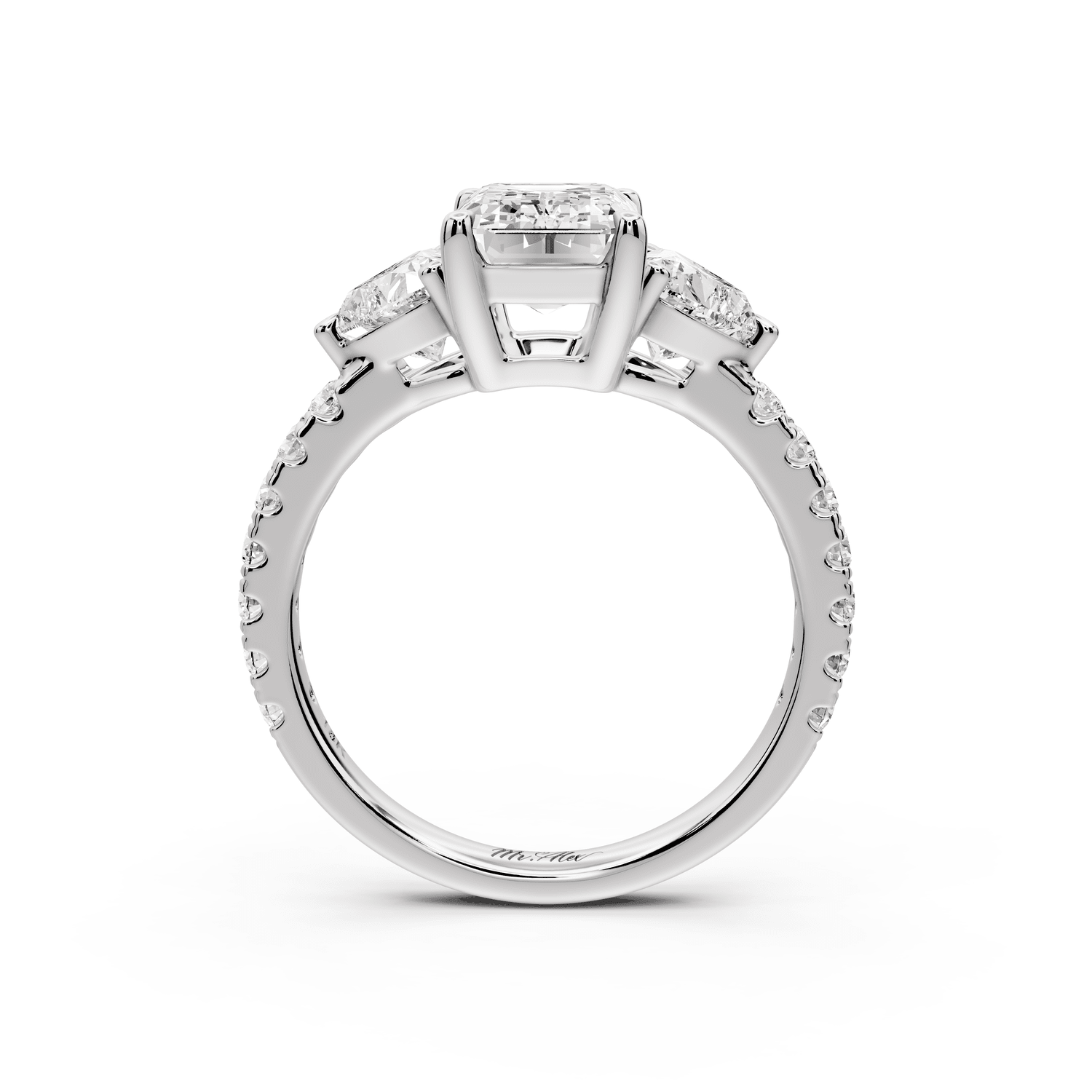 Lily - 2ct Engagement Ring 18k white gold - Mr. Alex Jewelry