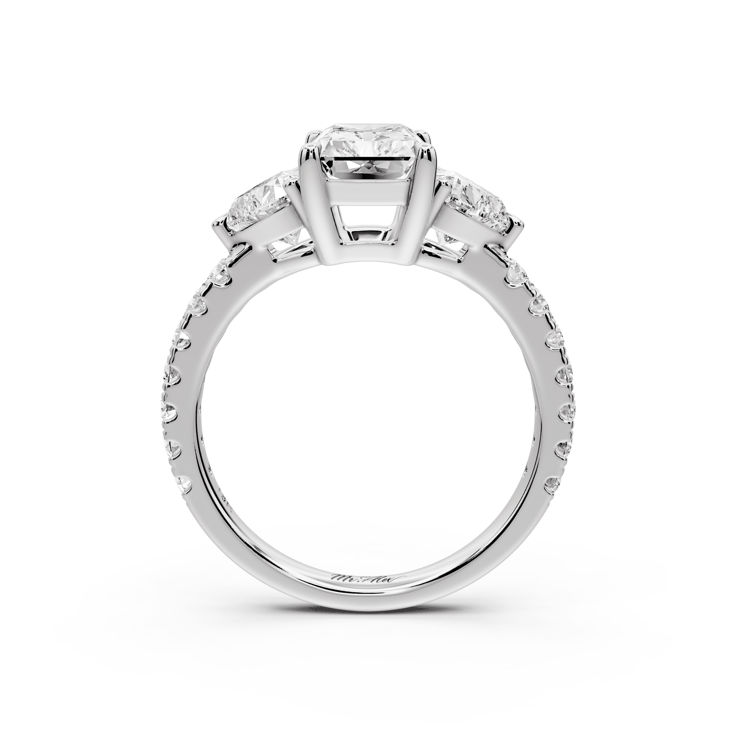 Lily - 2ct Engagement Ring 18k white gold - Mr. Alex Jewelry
