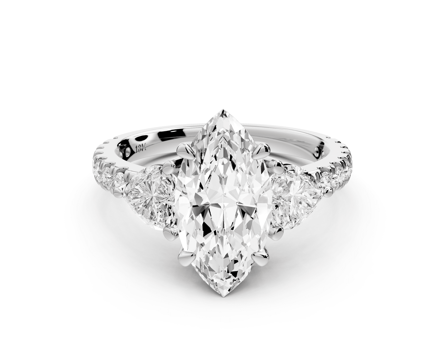 Lily - 2ct Engagement Ring 18k white gold - Mr. Alex Jewelry