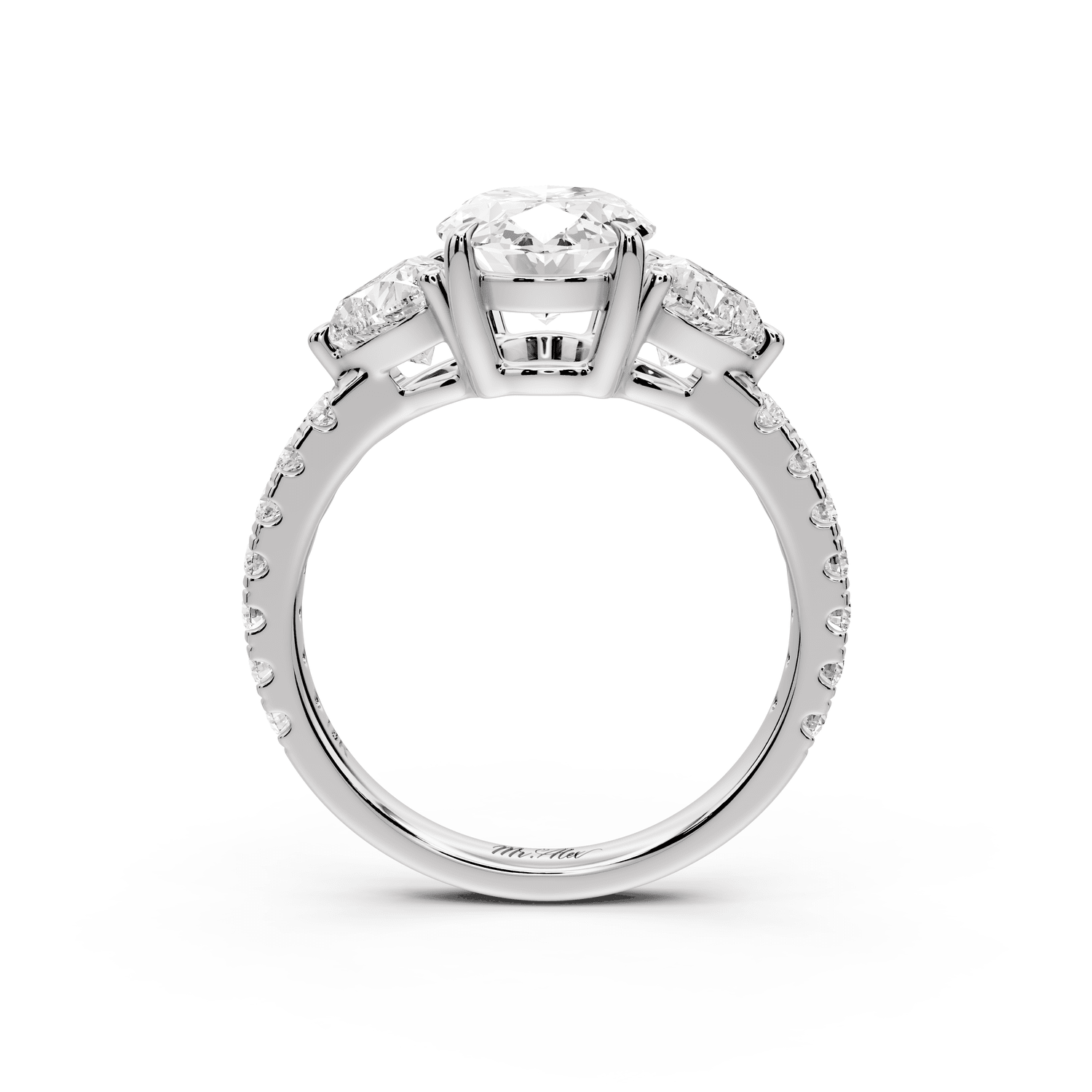 Lily - 2ct Engagement Ring 18k white gold - Mr. Alex Jewelry