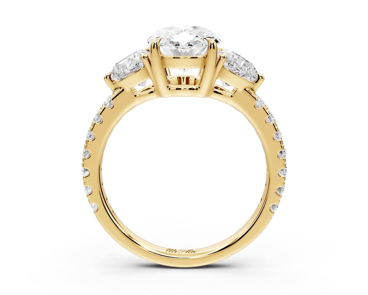 Lily - 2ct Engagement Ring 18k yellow gold - Mr. Alex Jewelry