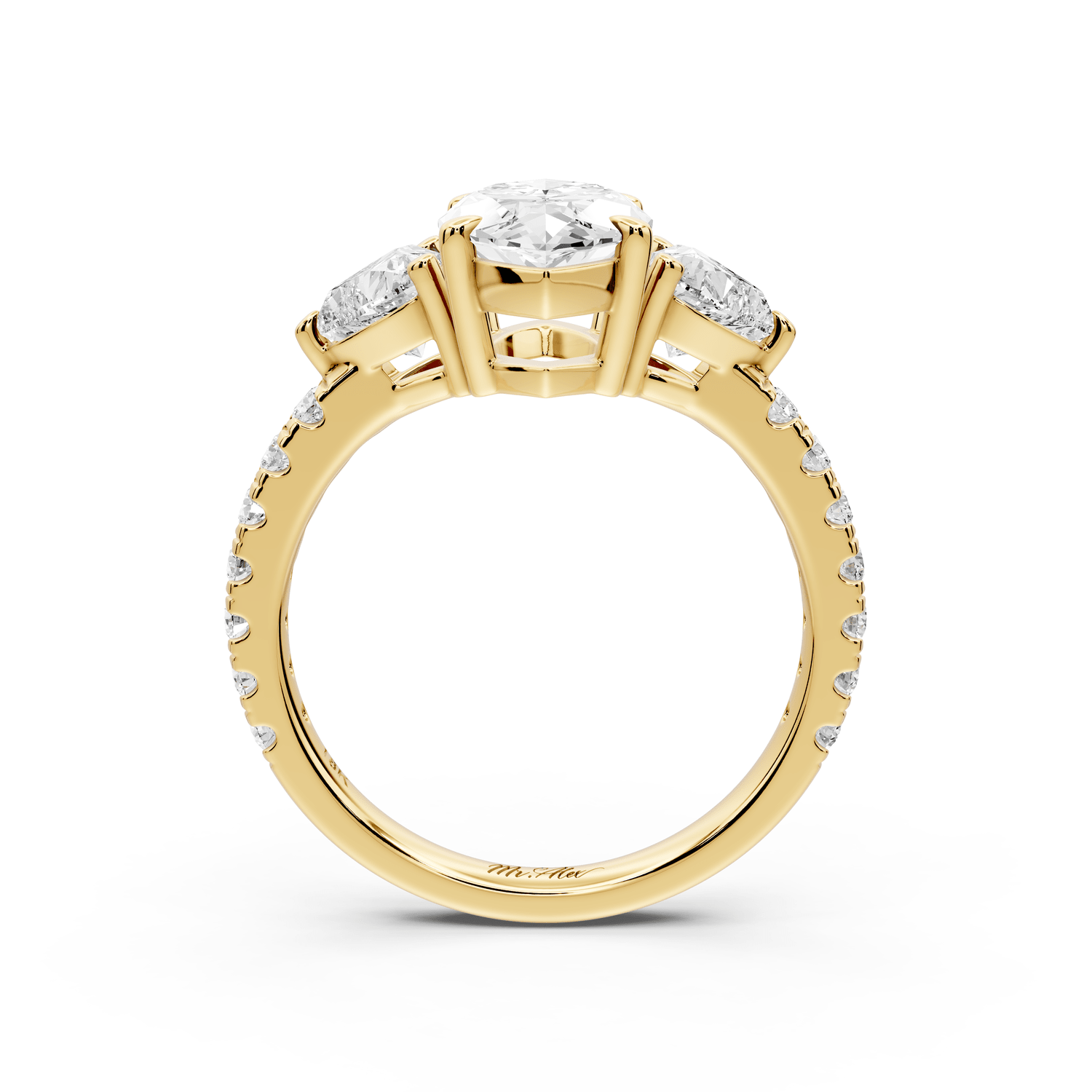Lily - 2ct Engagement Ring 18k yellow gold - Mr. Alex Jewelry