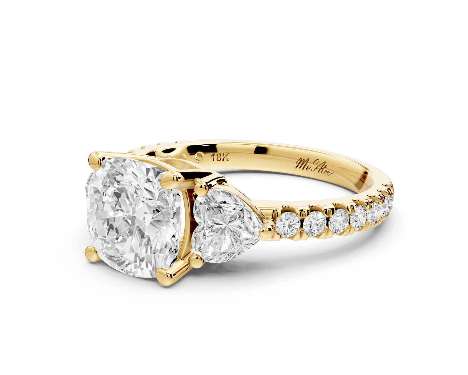 Lily - 2ct Engagement Ring 18k yellow gold - Mr. Alex Jewelry