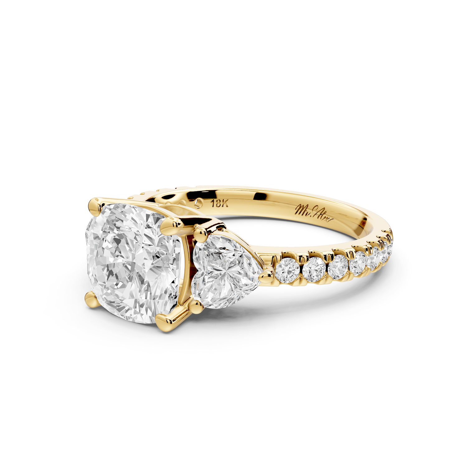 Lily - 2ct Engagement Ring 18k yellow gold - Mr. Alex Jewelry