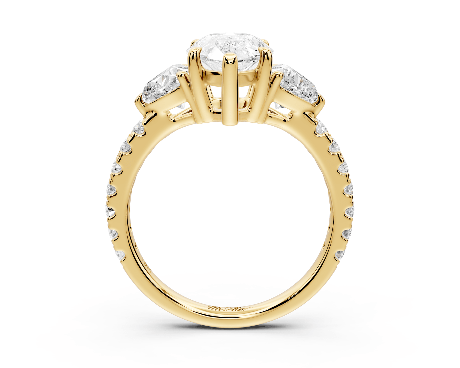 Lily - 2ct Engagement Ring 18k yellow gold - Mr. Alex Jewelry