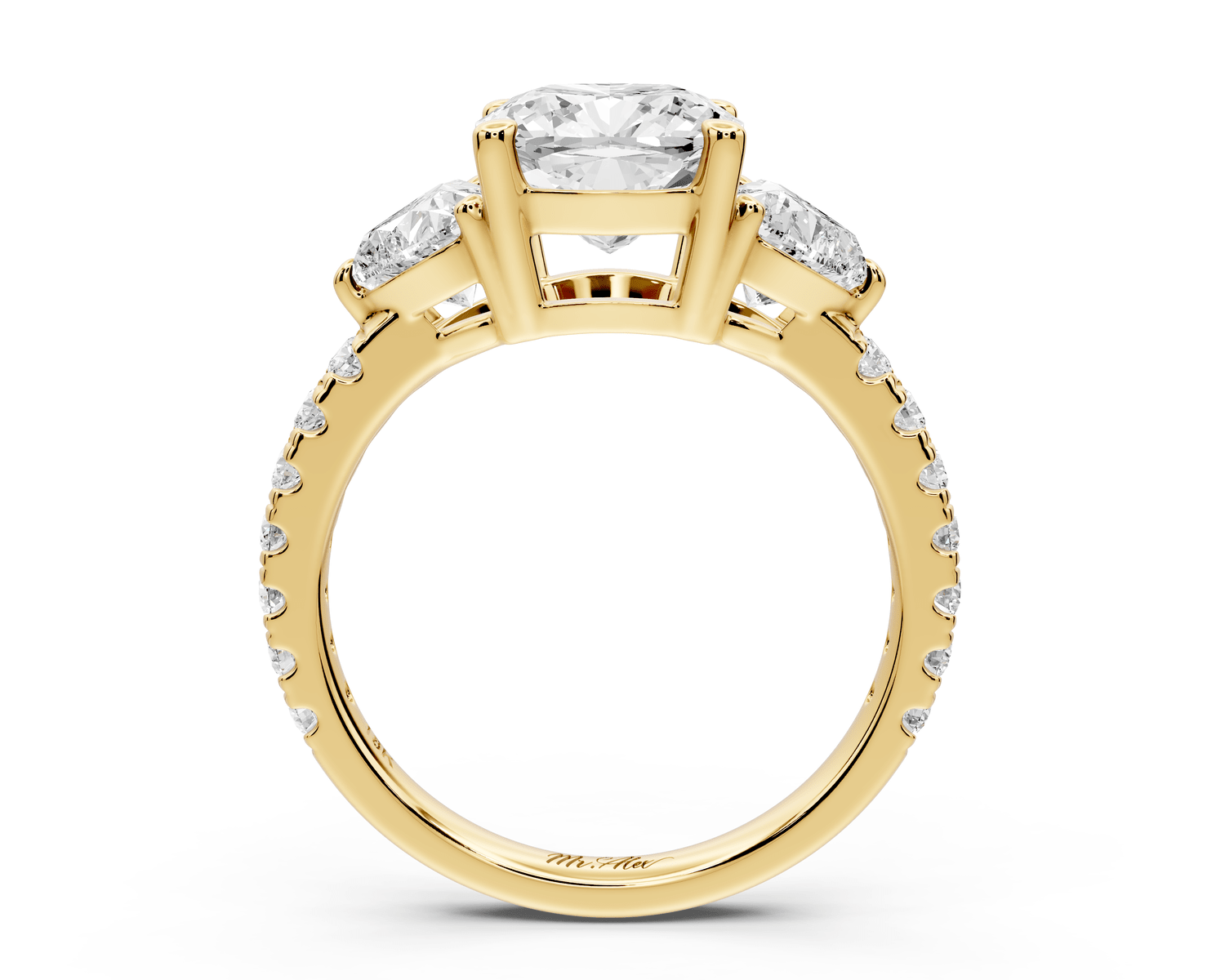 Lily - 2ct Engagement Ring 18k yellow gold - Mr. Alex Jewelry