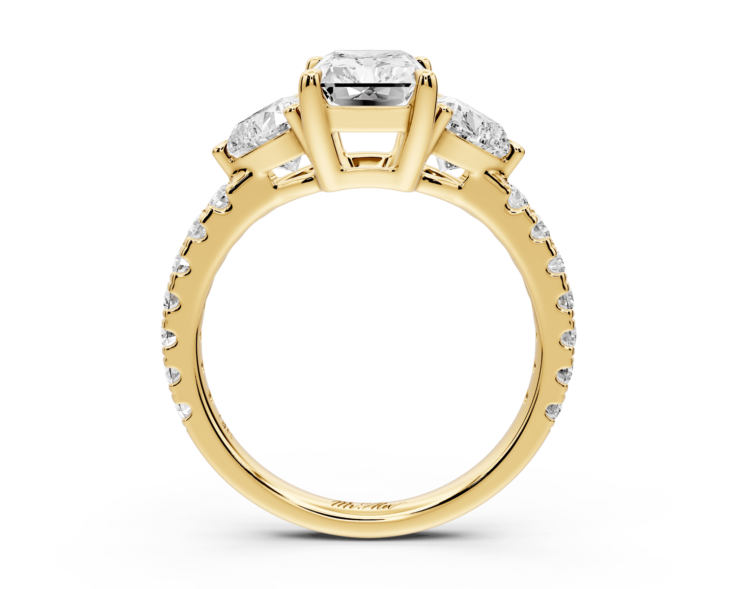 Lily - 2ct Engagement Ring 18k yellow gold - Mr. Alex Jewelry