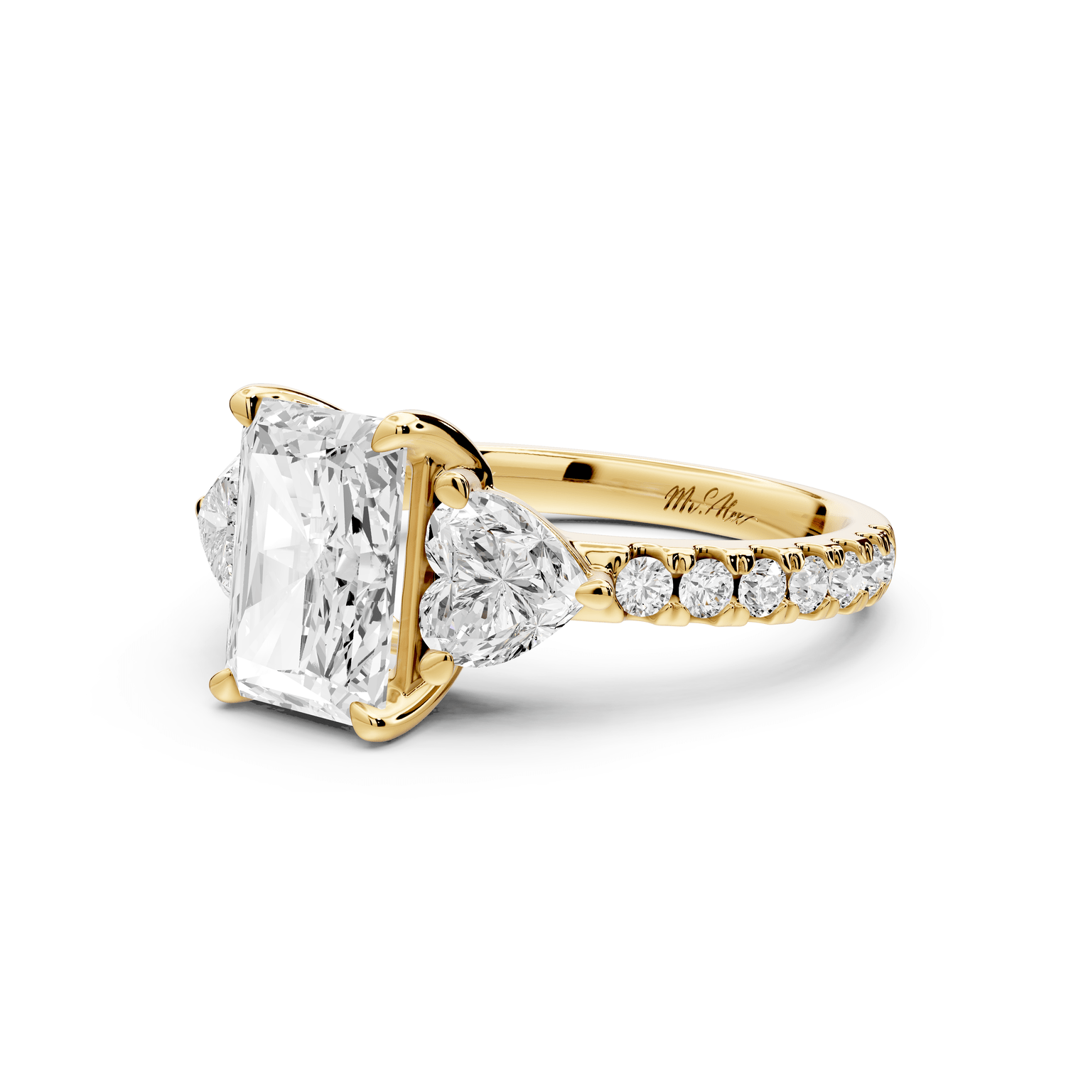 Lily - 2ct Engagement Ring 18k yellow gold - Mr. Alex Jewelry