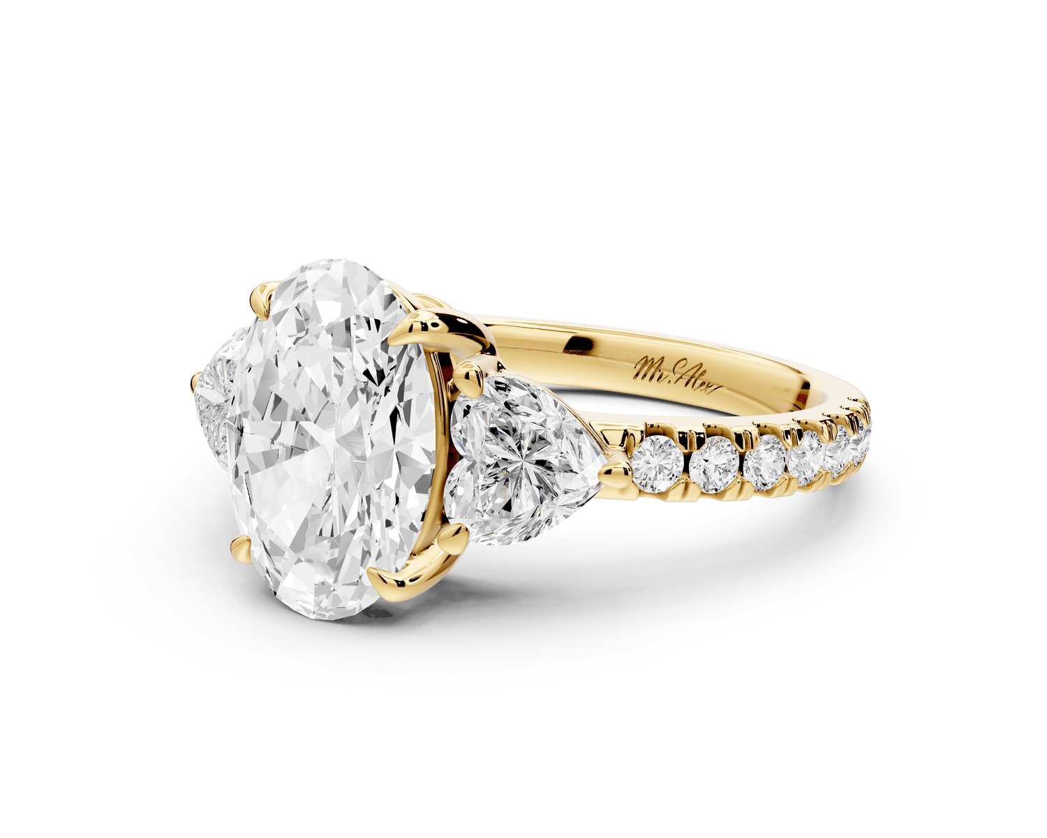 Lily - 2ct Engagement Ring 18k yellow gold - Mr. Alex Jewelry