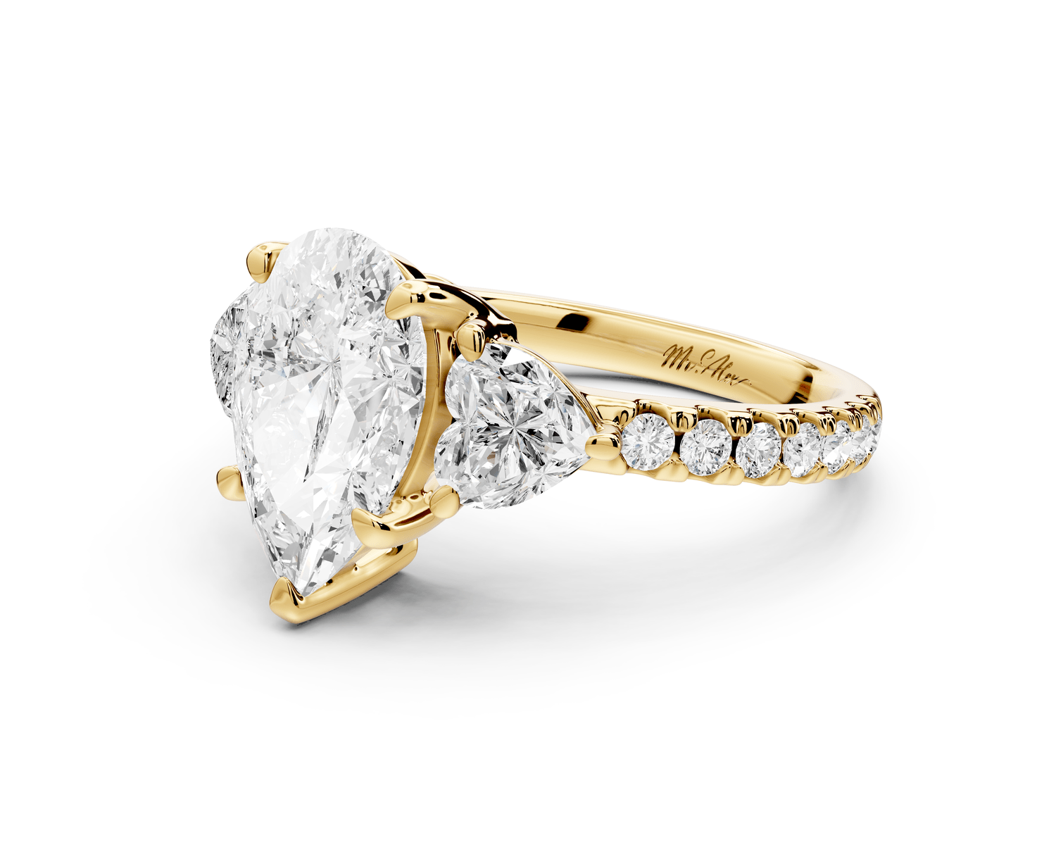 Lily - 2ct Engagement Ring 18k yellow gold - Mr. Alex Jewelry