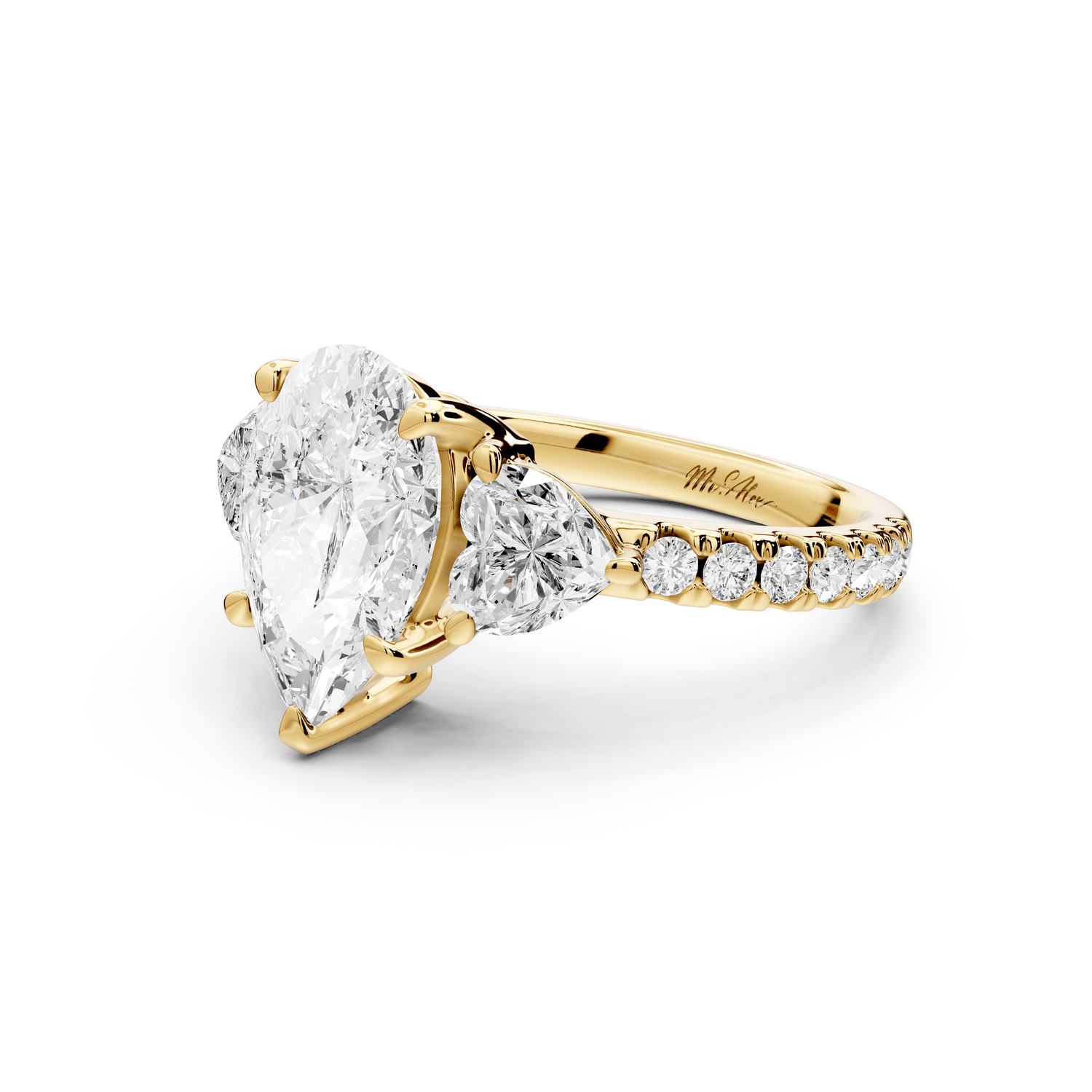 Lily - 2ct Engagement Ring 18k yellow gold - Mr. Alex Jewelry