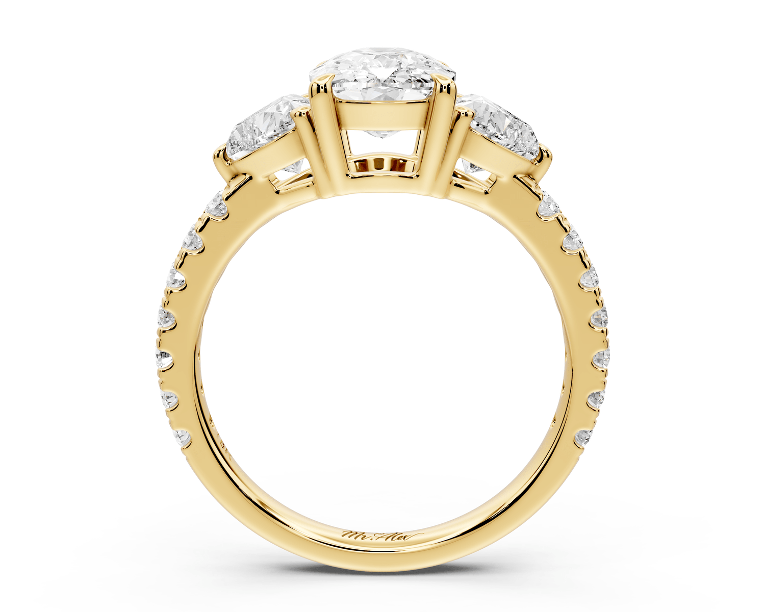 Lily - 2ct Engagement Ring 18k yellow gold - Mr. Alex Jewelry