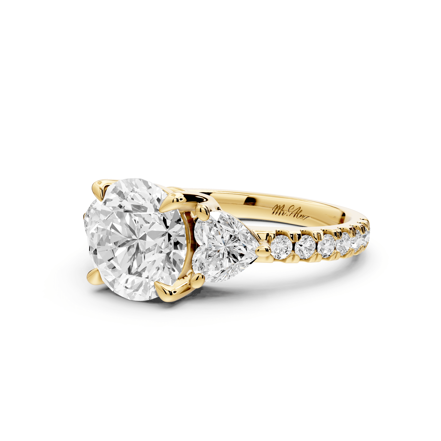 Lily - 2ct Engagement Ring 18k yellow gold - Mr. Alex Jewelry