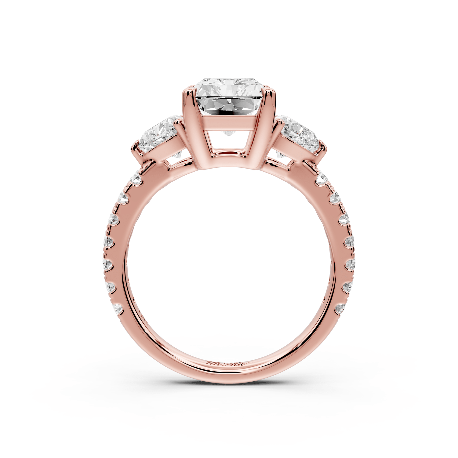 Lily - 3ct Engagement Ring 14k rose gold - Mr. Alex Jewelry