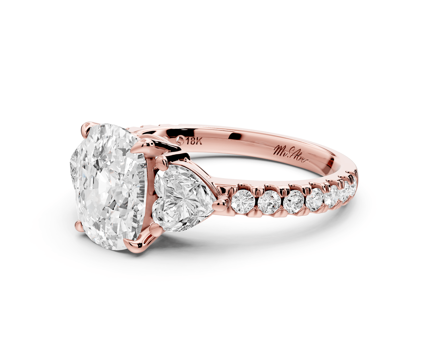 Lily - 3ct Engagement Ring 14k rose gold - Mr. Alex Jewelry
