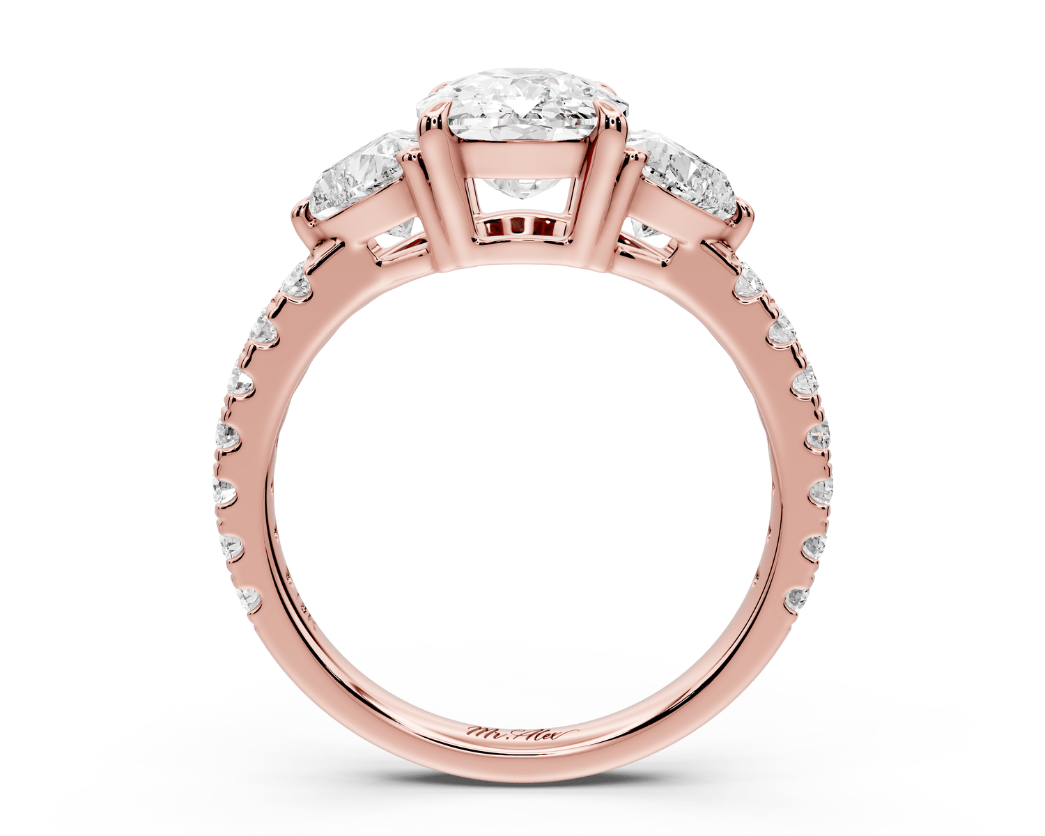 Lily - 3ct Engagement Ring 14k rose gold - Mr. Alex Jewelry