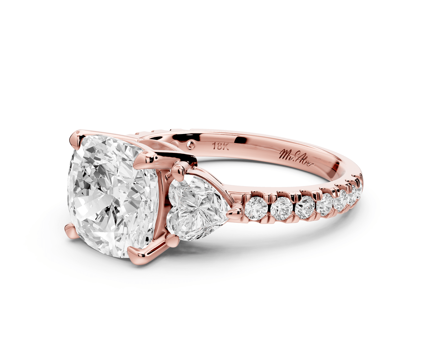 Lily - 3ct Engagement Ring 14k rose gold - Mr. Alex Jewelry