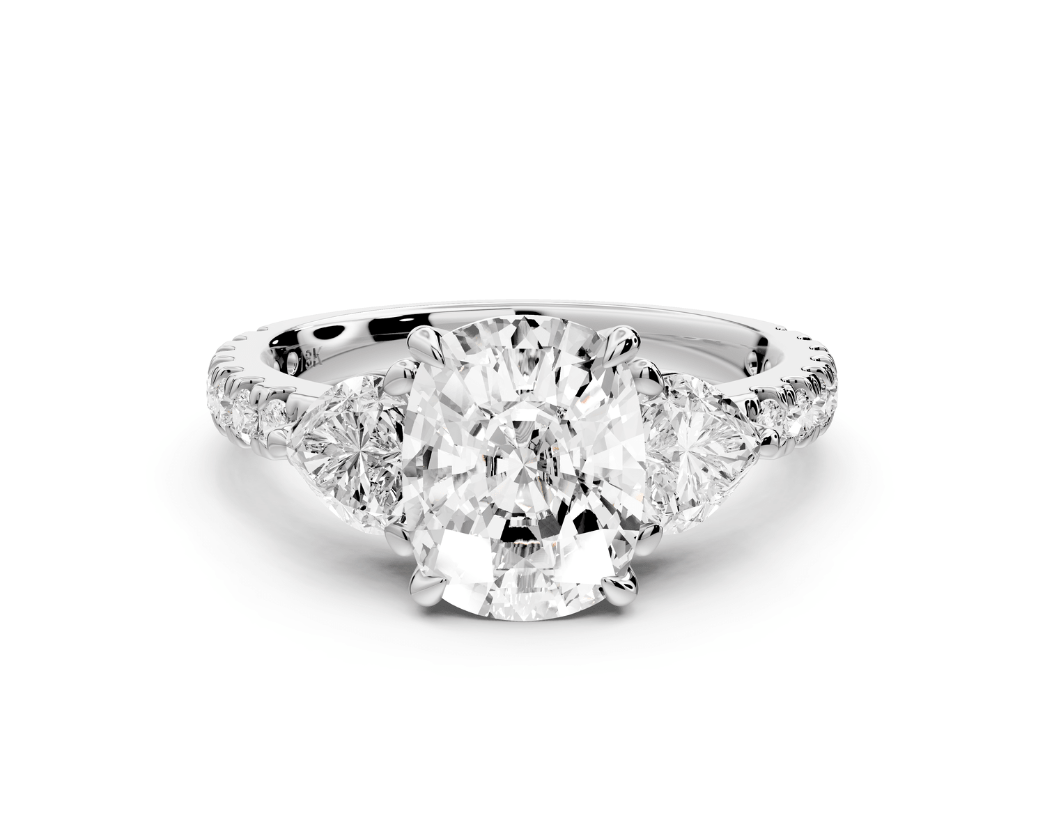 Lily - 3ct Engagement Ring 14k white gold - Mr. Alex Jewelry