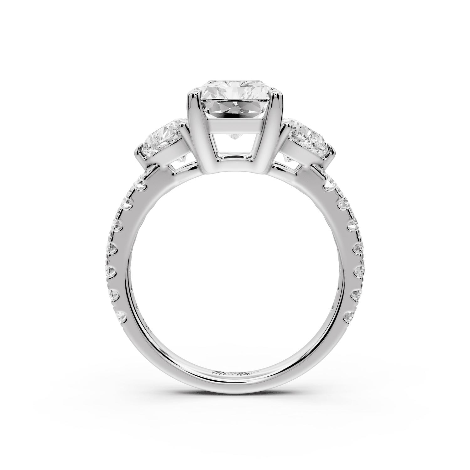 Lily - 3ct Engagement Ring 14k white gold - Mr. Alex Jewelry