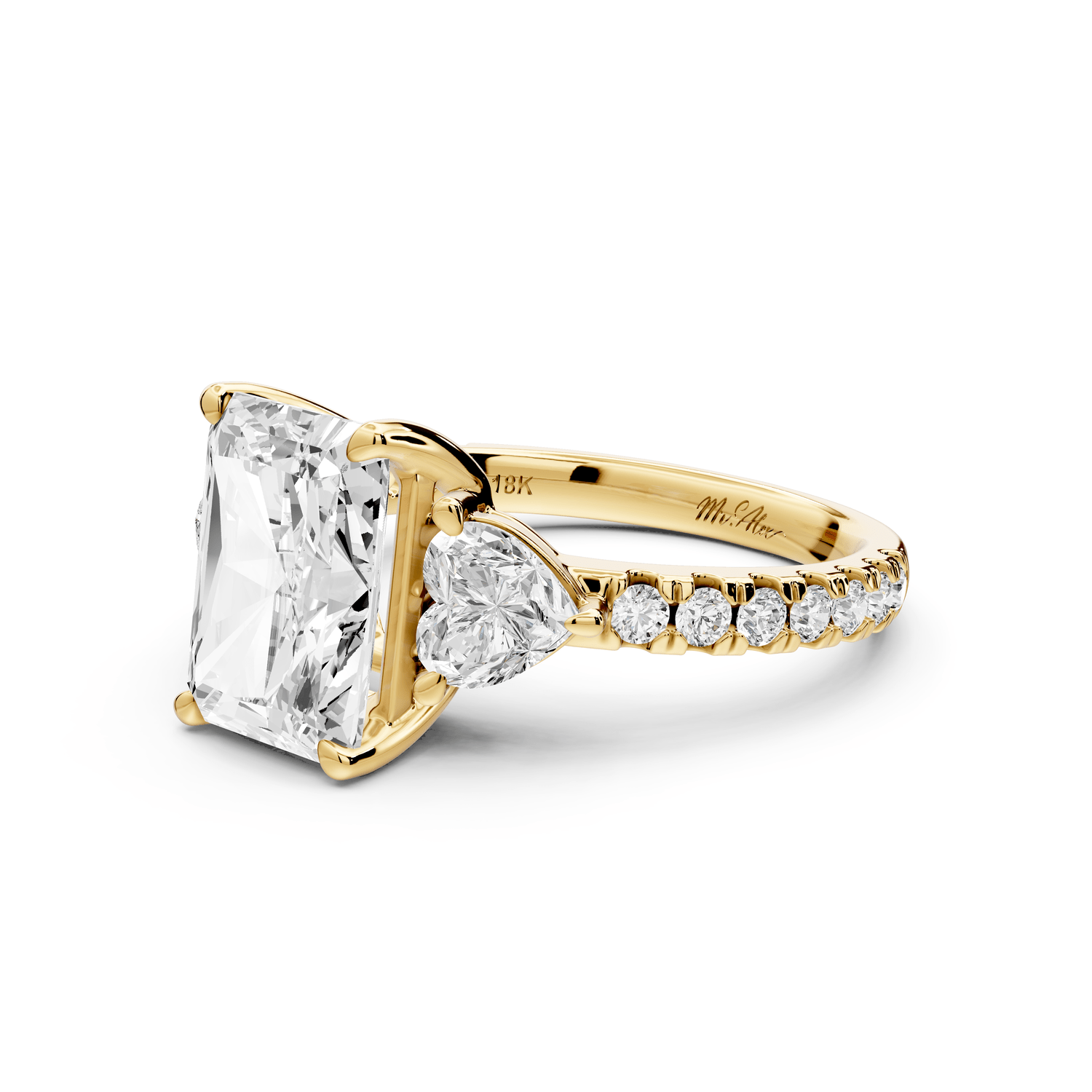 Lily - 3ct Engagement Ring 14k yellow gold - Mr. Alex Jewelry