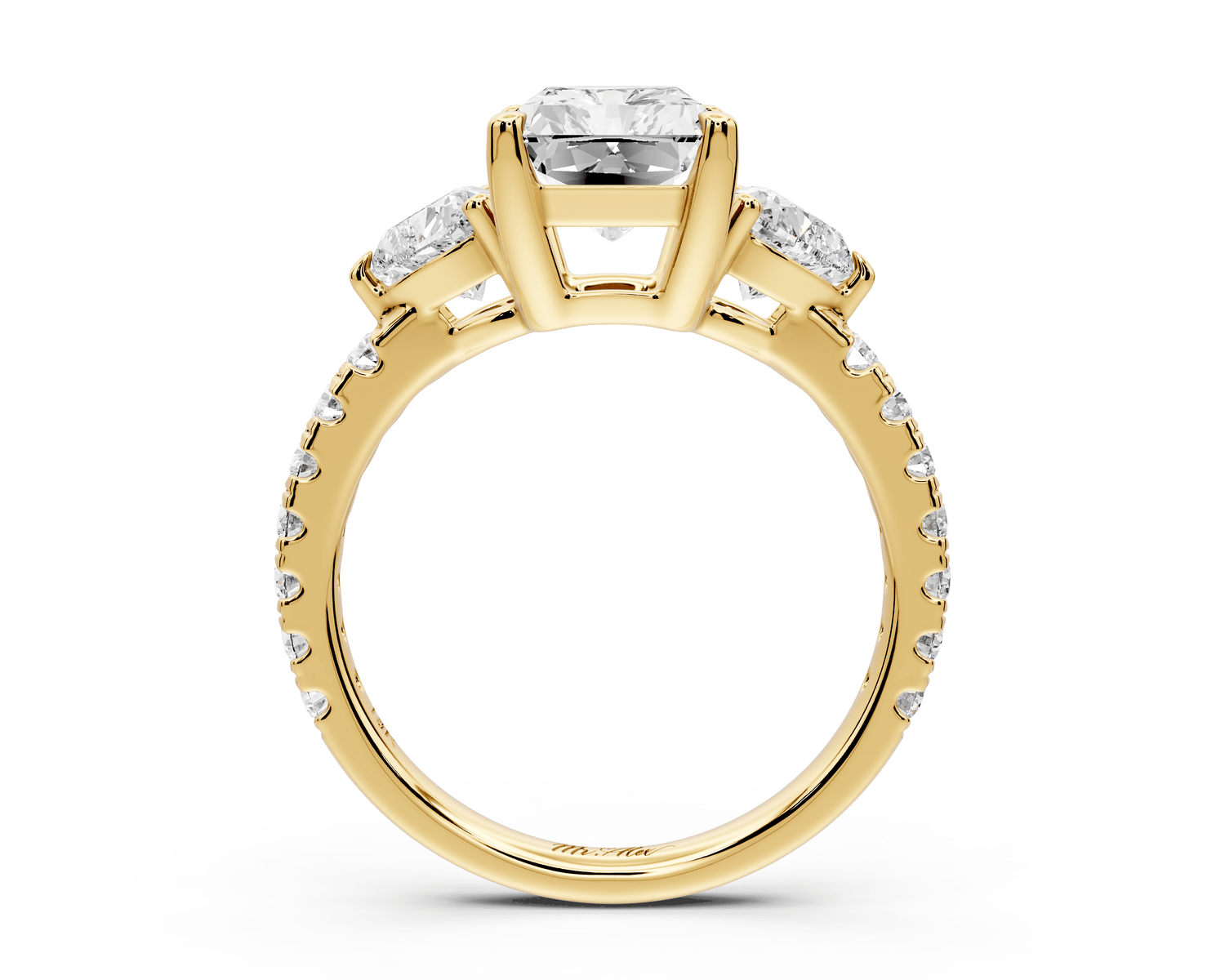 Lily - 3ct Engagement Ring 14k yellow gold - Mr. Alex Jewelry